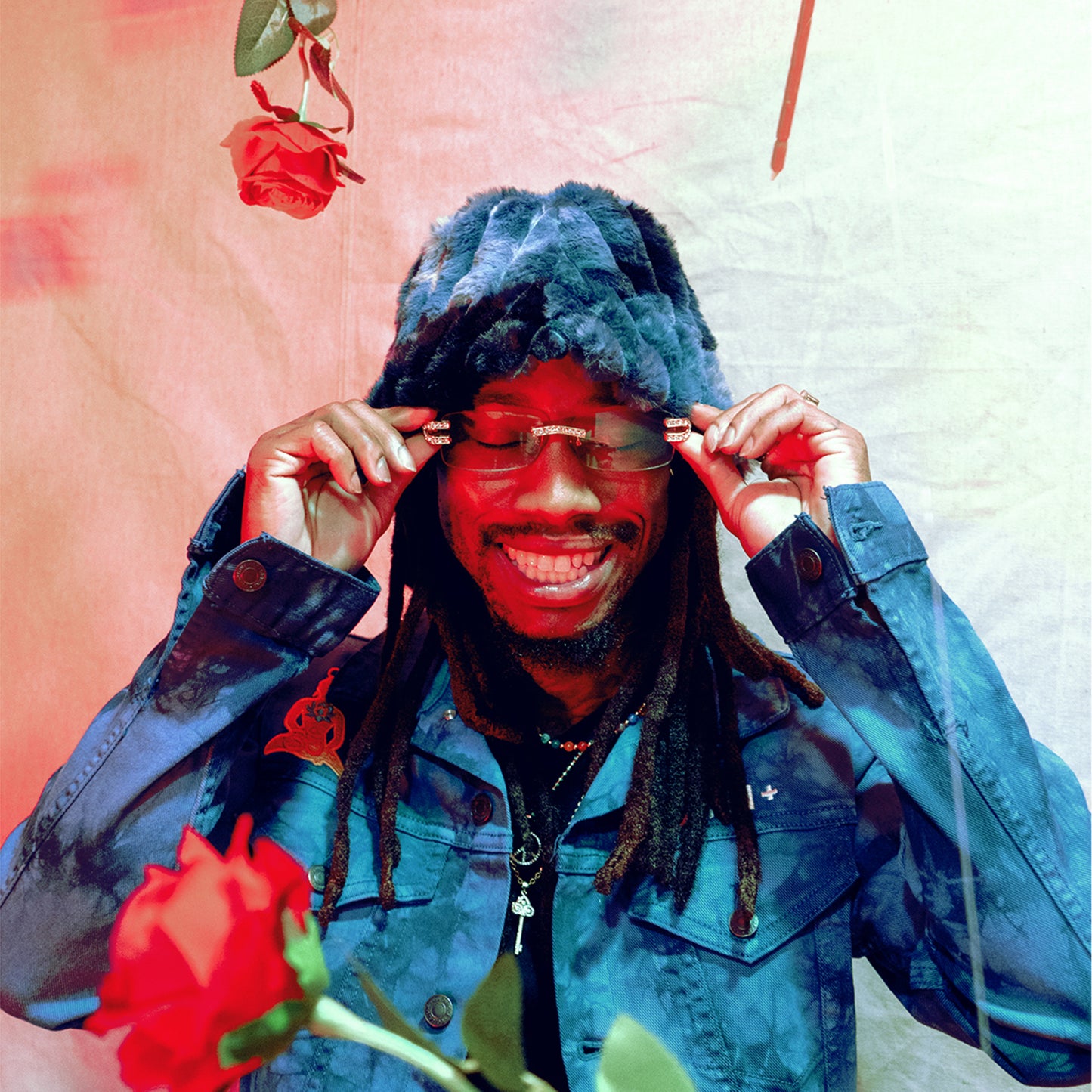 “Conscious Thoughts” Marbled Faux Fur Bucket Hat