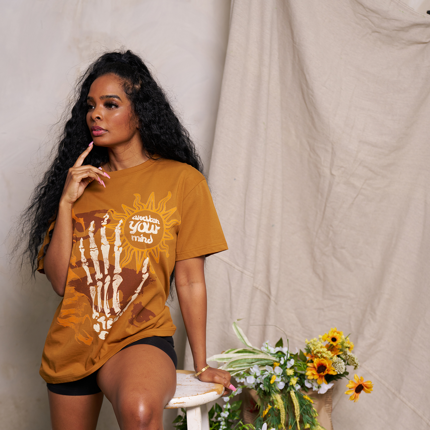 "Awaken Your Mind" Oversized Tee